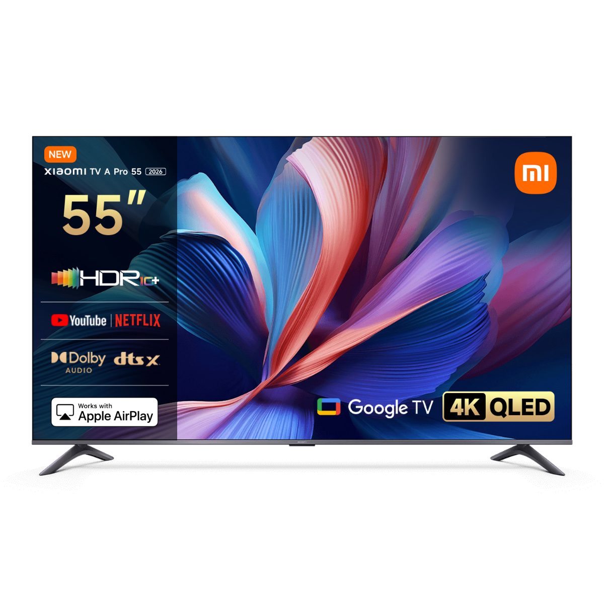 Xiaomi QLED TV A Pro 2026, 55, Smart TV, Google TV, 4K UHD