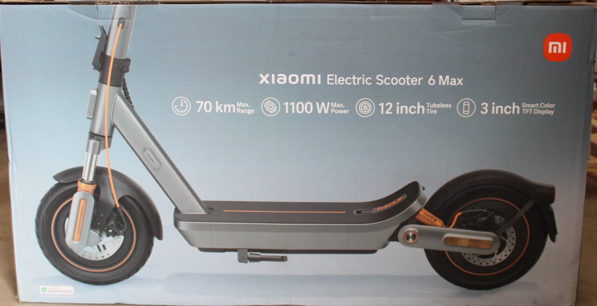 Xiaomi Electric Scooter 6 Max GL, Xiaomi 24 month(s), DAMAGED PACKAGING, PAINT AND BODY (NEAR SCREEN). MISSING INNER PACKAGING. ITEM IS SCRATCHED, DIRTY