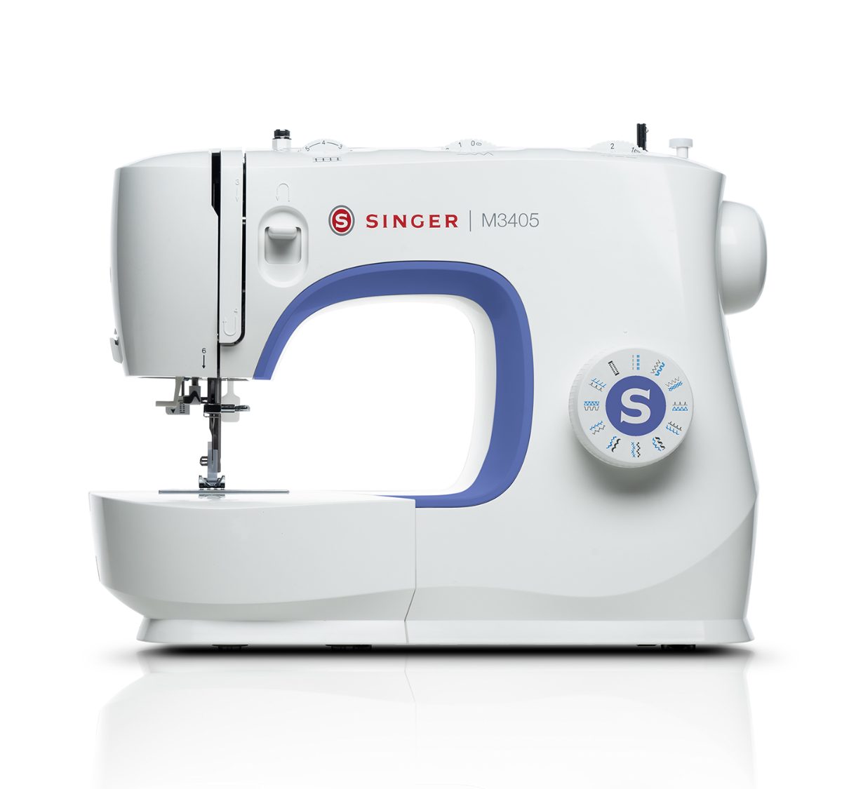 Sewing Machine, M3405, Number of stitches 23, Number of buttonholes 1, White