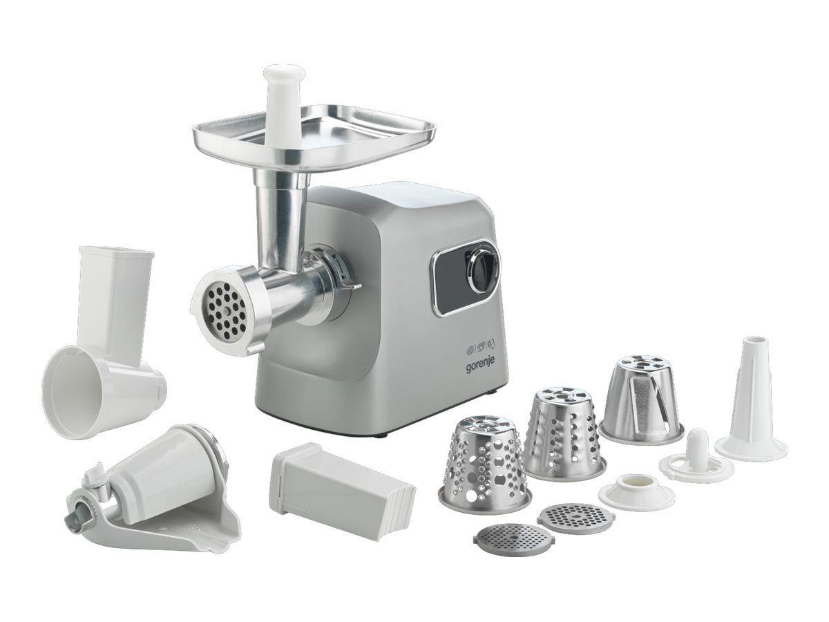 Gorenje Meat grinder, MG2500DS, Stainless Steel/White, 2500 W, Number of speeds 1, Throughput (kg/min) 2.8