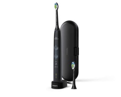 Sonicare ProtectiveClean 5100 Electric toothbrush, HX6850/47, Rechargeable, For adults, Number of brush heads included 2, Number of teeth brushing modes 3, Sonic technology, Black