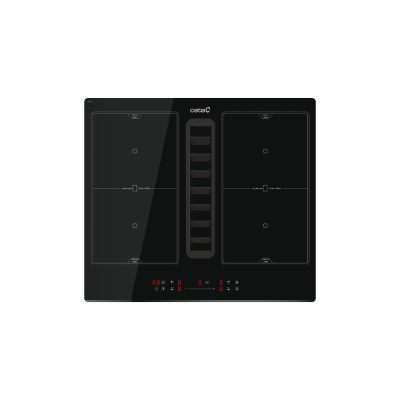 CATA Venting Hob, IAS 6024, Induction, Number of burners/cooking zones 4, Slider, Black, CATA, Hob with Hood, 59 cm
