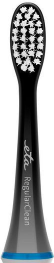 Toothbrush replacement, RegularClean ETA070790500, Heads, For adults, Number of brush heads included 2, Number of teeth brushing modes Does not apply, Black