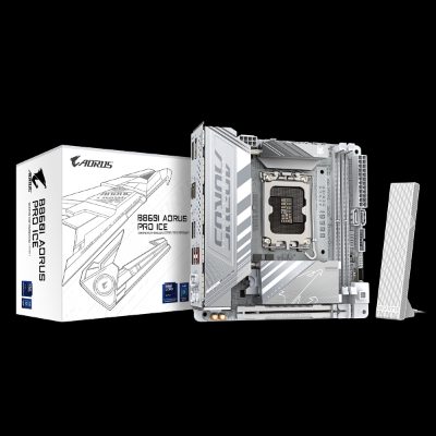Gigabyte B860I AORUS PRO ICE, Processor family Intel, Processor socket LGA1851, DDR5, Supported hard disk drive interfaces SATA, M.2, Number of SATA connectors 2