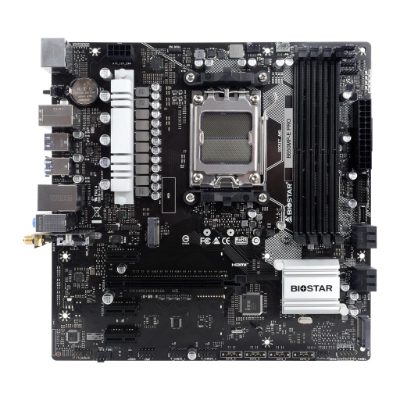 Mainboard, BIOSTAR, AMD B650, SAM5, Micro-ATX, Memory DDR5, Memory slots 4, 3xPCI-Express 4.0 1x, 1xPCI-Express 4.0 16x, 1xM.2, 1xHDMI, 1xDisplayPort, 2xUSB 2.0, 5xUSB 3.2, 1xUSB-C, 1xPS/2, 1xRJ45, 3xAudio port, 2xWiFi antenna port, B650MP-EPRO