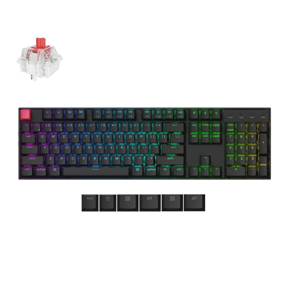 KEYBOARD WRL K10 RGB/BLACK K10X-H1 KEYCHRON