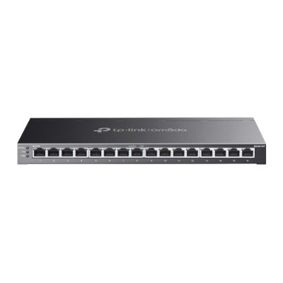 etStream 16-Port Gigabit Smart Switch with 8-Port PoE+, TL-SG2016P, Web managed, Desktop, Power supply type External