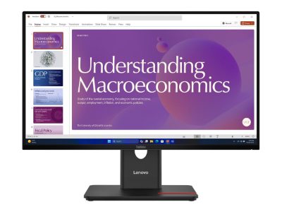 ThinkVision T24D-40, 23.8 ", IPS, 16:9, 120 Hz, 4 ms, 1920 x 1080 pixels, 250 cd/m², HDMI ports quantity 1, Eclipse Black, Warranty 36 month(s)