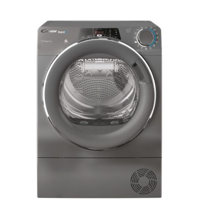 Dryer Machine, RO4 H7A2TCERX-S, Energy efficiency class E, Front loading, 7 kg, TFT, Depth 46.5 cm, Wi-Fi, Grey