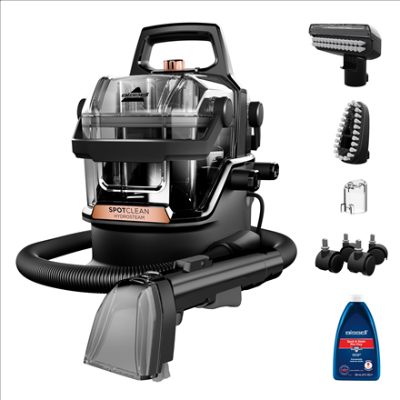 Portable Carpet and Upholstery Cleaner, SpotClean HydroSteam Pro, Corded operating, Washing function, 1000 W, Black