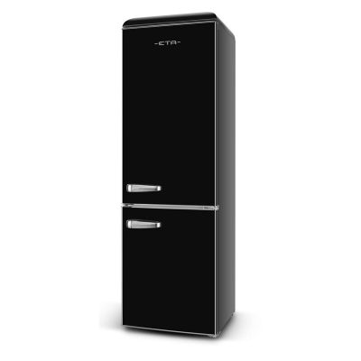 Refrigerator, ETA253290020E Storio retro, Energy efficiency class E, Free standing, Combi, Height 192 cm, Fridge net capacity 216 L, Freezer net capacity 84 L, 41 dB, Black