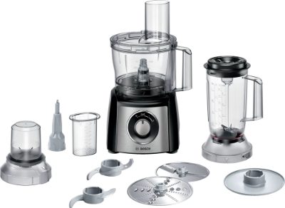Food Processor MultiTalent 3 Plus, MCM3PM386, 900 W, Number of speeds 2, Bowl capacity 2.3 L, Black/Stainless steel