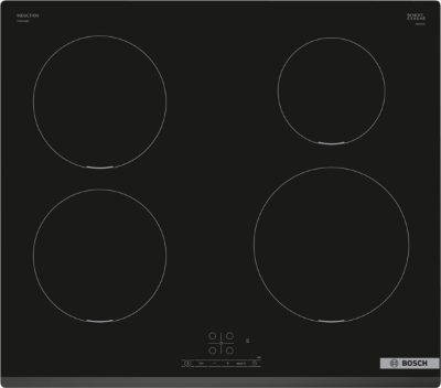 Hob, PIE631BB5E Series 4, Induction, Number of burners/cooking zones 4, Touch, Timer, Black