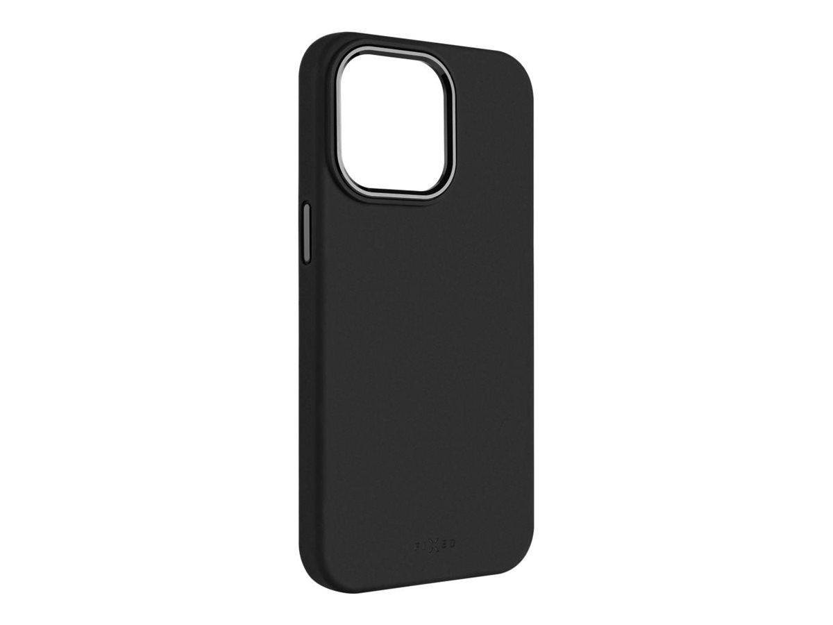 MagFlow, Back cover, Apple, iPhone 15 Pro, Liquid silicon, Black