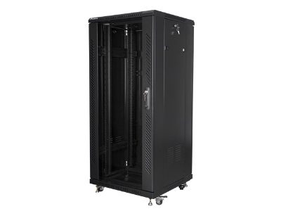 Rack cabinet 19" free-standing 27U/600x600 (flat pack), FF01-6627-12B, Black