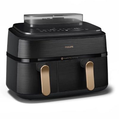 PHILIPS karstā gaisa katls ar diviem groziem un tvaika funkciju, 2750W, 9L