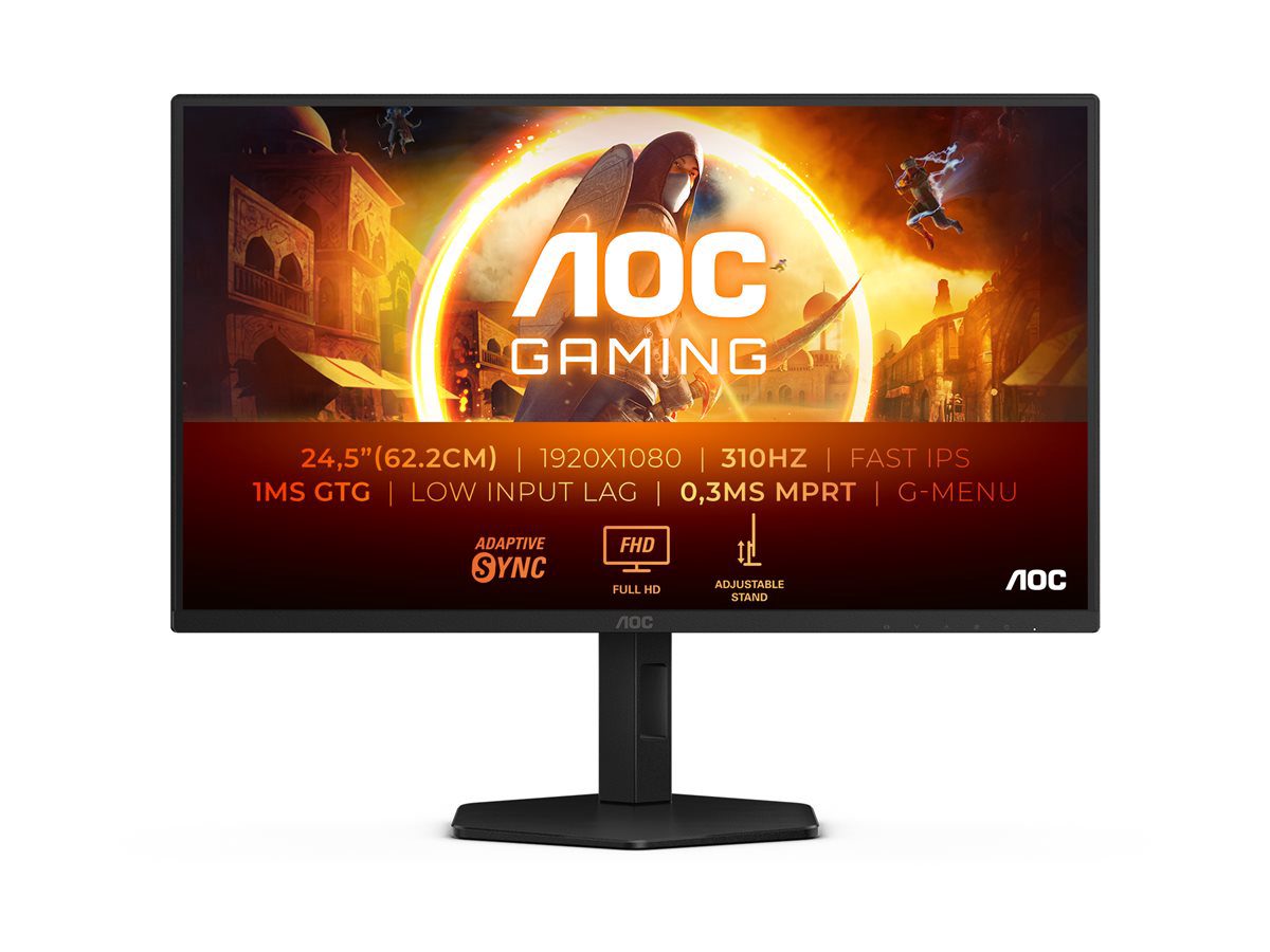 25G4SXU, 24.5 ", IPS, FHD, 310 Hz, 1 ms, 1920 x 1080 pixels, 400 cd/m², HDMI ports quantity 2, Black