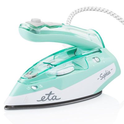 ETA127190000 Sophia, Steam Travel Iron, 1100 W, Water tank capacity 80 ml, Continuous steam 30 g/min, Steam boost performance 50 g/min, Green/White