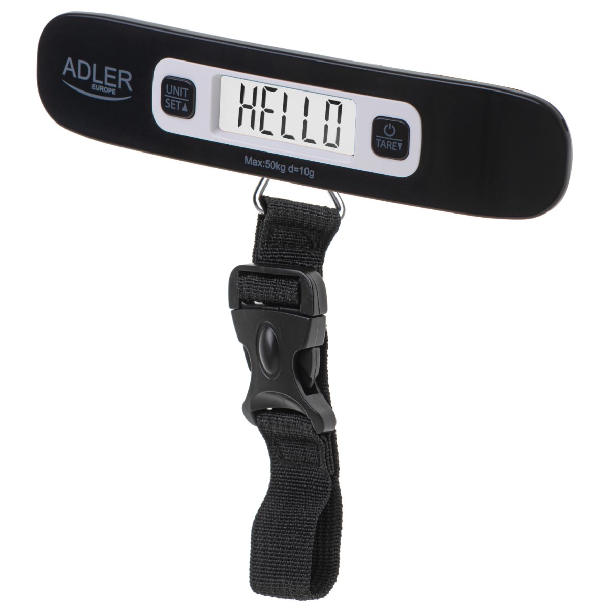 Travel Luggage Scale, AD 8190, Maximum weight (capacity) 50 kg, Accuracy 10 g, Black