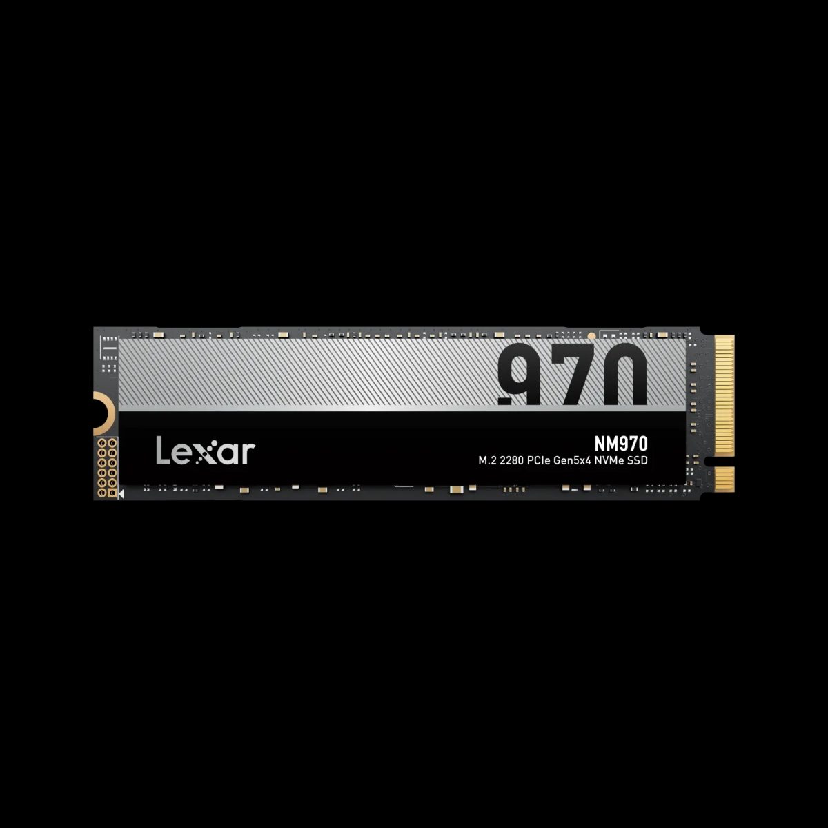 Lexar SSD, NM970, 2000 GB, SSD form factor M.2 2280, Solid-state drive interface PCIe Gen 5X4, Read speed 11000 MB/s, Write speed 10000 MB/s