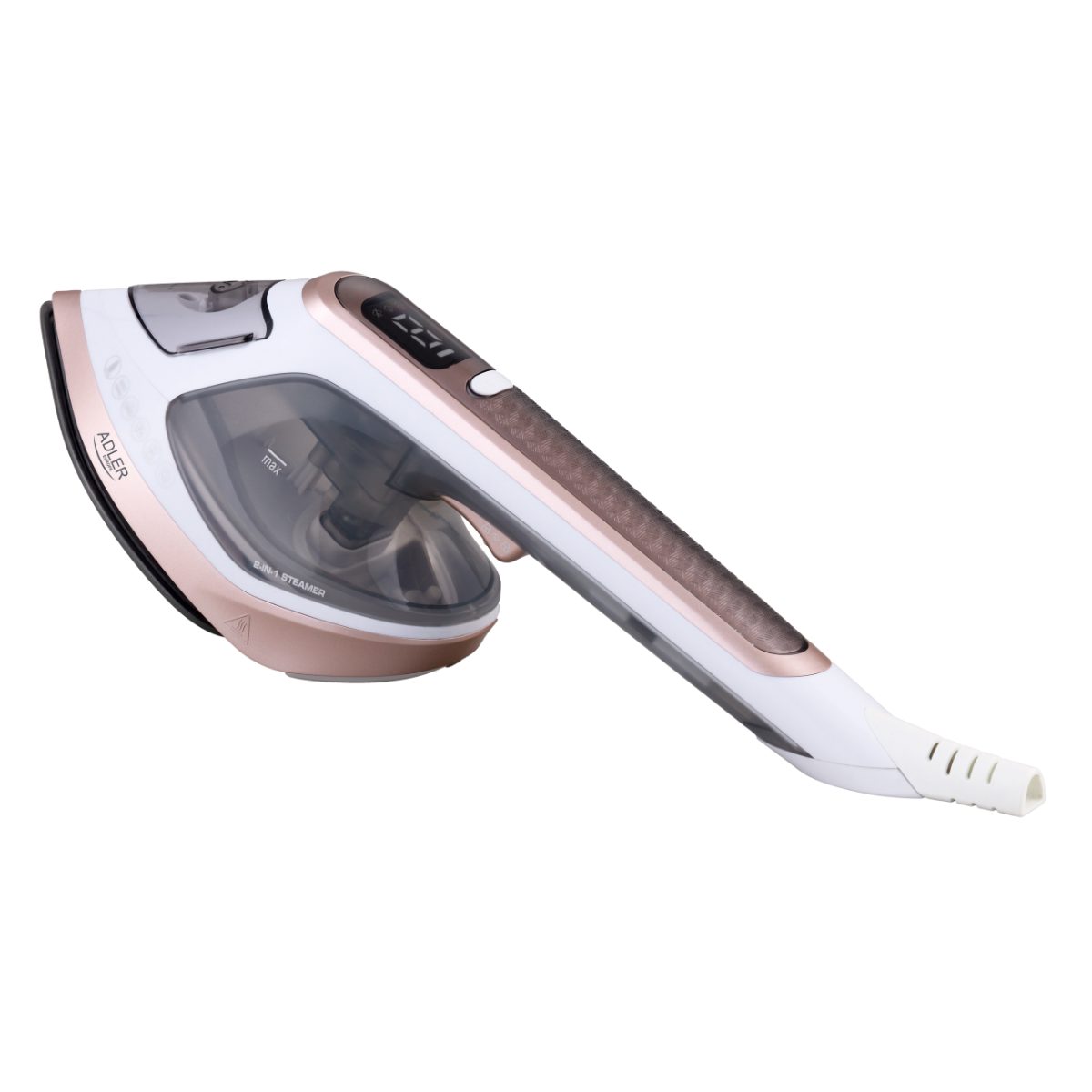 Adler 2in1 Garment Steamer and Iron, AD 5044, Handheld, 1400 W, 0.18 L, 25 g/min, White/Gold