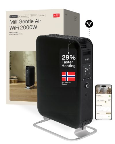 WiFI GEN3 Oil Filled Radiator, OIL2000WIFI3, Oil Filled Radiator, 2000 W, Number of power levels 3, Black