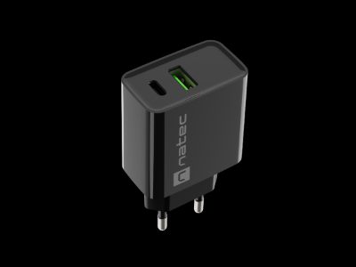 Natec Ribera USB Charger, 1xUSB-A, 1x USB-C, 20 W, NUC-2062