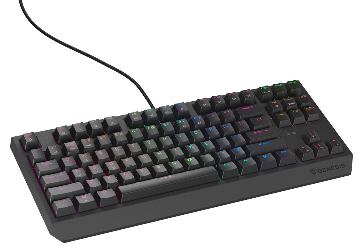 Genesis THOR 230, Mechanical Gaming Keyboard, Wired, US, Outemu Red, Black