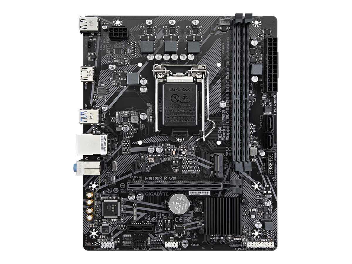 H510M K V2 1.0 M/B, Processor family Intel, Processor socket  LGA1200, DDR4 DIMM, Memory slots 2, Supported hard disk drive interfaces 	SATA, M.2, Number of SATA connectors 2, Chipset Intel H470 Express, Micro ATX