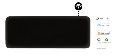 Mill Invisible Smart WiFi Heater, PA1300WIFI4B, Panel Heater, 1300 W, Suitable for rooms up to 15-19 m², Black, IPX4