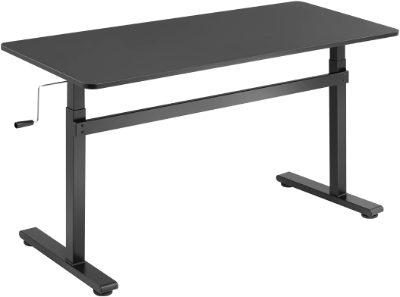 Manually adjustable sit-stand desk EO0027, 70-117 cm, Maximum load weight 40 kg, Black