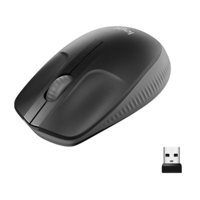 Full size Mouse, M190, Wireless, USB, Charcoal