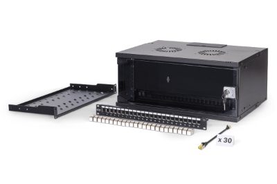 Digitus SOHO Pro network set, 483 mm (19") 4U, 540 x 400 mm, DN-49201-SET, Black