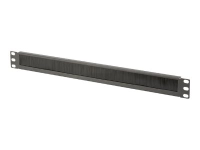 1U cable brush management panel open brush, DN-97661, The Cable Brush Management Panel is getting fixed on the 483 mm (19”) profile rails, Black