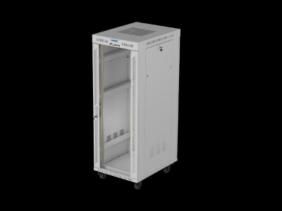 Lanberg Rack cabinet 19" free-standing 32U/600x800 (flat pack) with glass door LCD V2, FF01-6832-12SL, Grey
