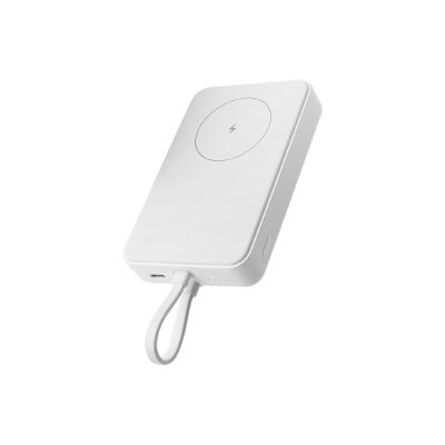 Xiaomi 33W Magnetic Power Bank 10000mAh (Integrated Cable), 10000 mAh, White