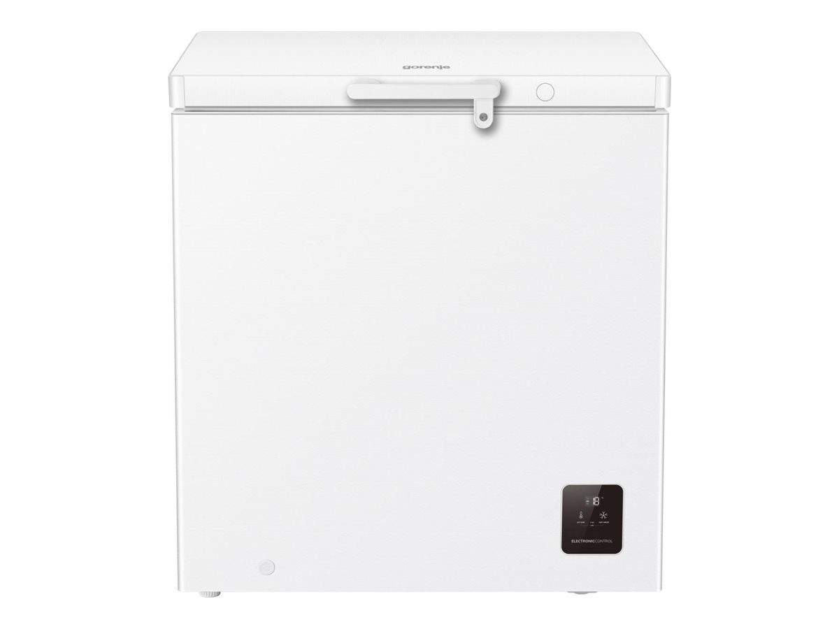 Freezer, FH20E6W5, Gorenje Energy efficiency class E, Chest, Freestanding, Height 85.8 cm, Total net capacity 198 L, Display, White