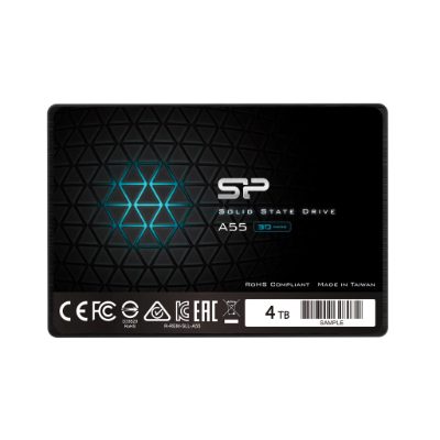 SILICON POWER 4TB A55 SATA III 6Gb/s INTERNAL SOLID STATE DRIVE, Silicon Power, Ace, A55, 4000 GB, SSD form factor 2.5", Solid-state drive interface SATA III, Read speed 500 MB/s, Write speed 450 MB/s