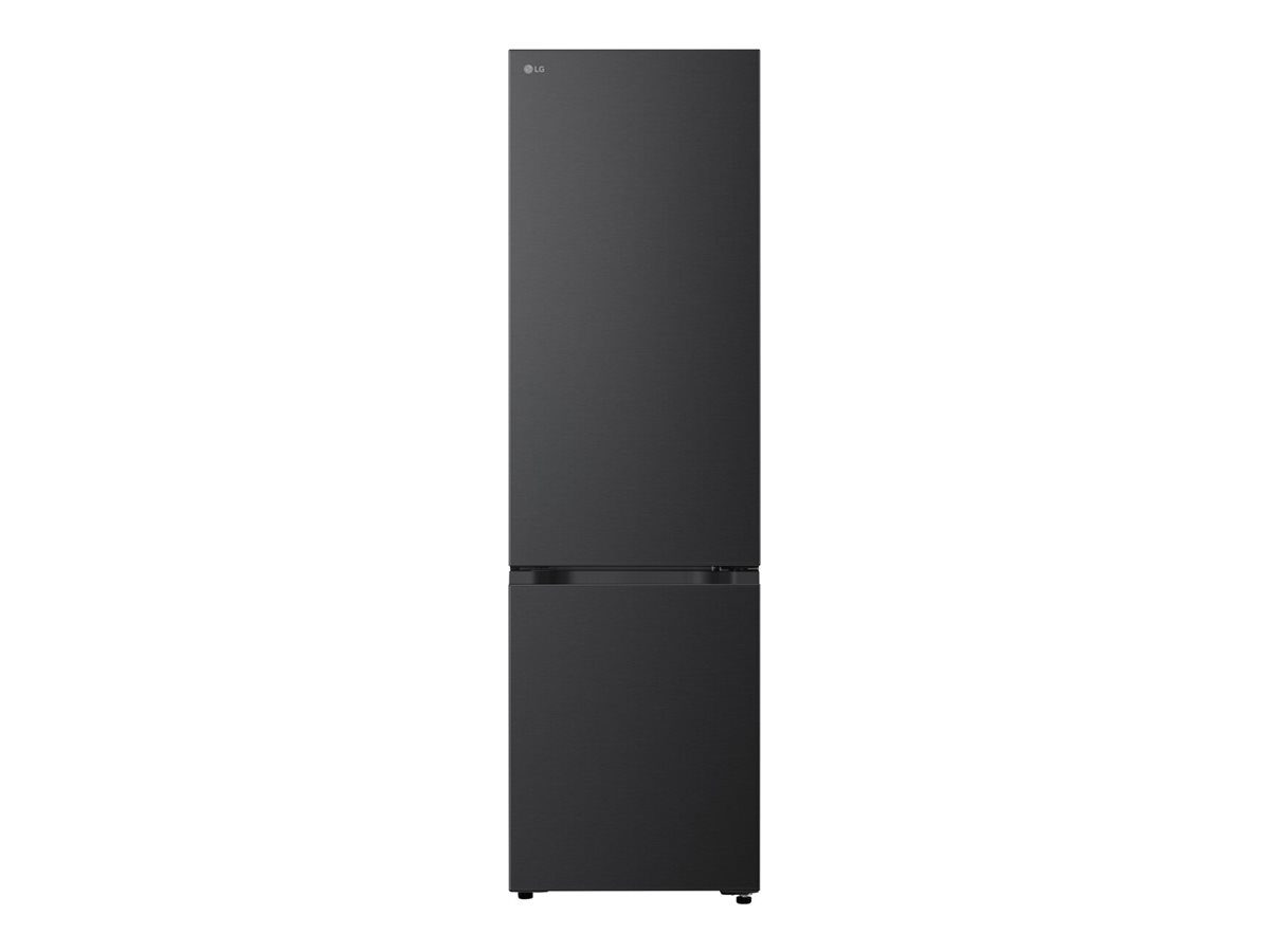 LG Refrigerator, GBBS726CEV, Energy efficiency class C, Free standing, Combi, Height 203 cm, Fridge net capacity 262 L, No Frost system, Freezer net capacity 113 L, Display, 34 dB, Essence Black Steel