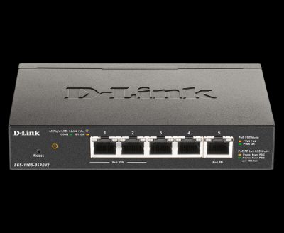 5-Port Gigabit PoE Smart Managed Switch and PoE Extender, DGS-1100-05PDV2, Web managed, Desktop, Power supply type External