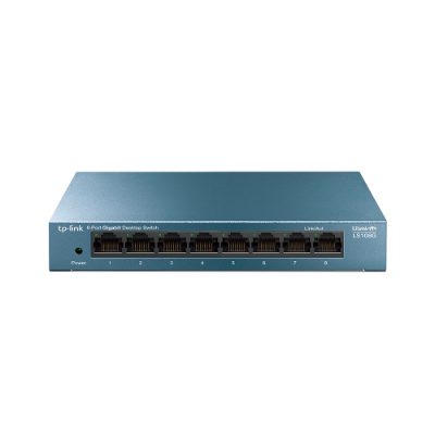 8-Port 10/100/1000Mbps Desktop Network Switch, LS108G, Unmanaged, Desktop, Power supply type External