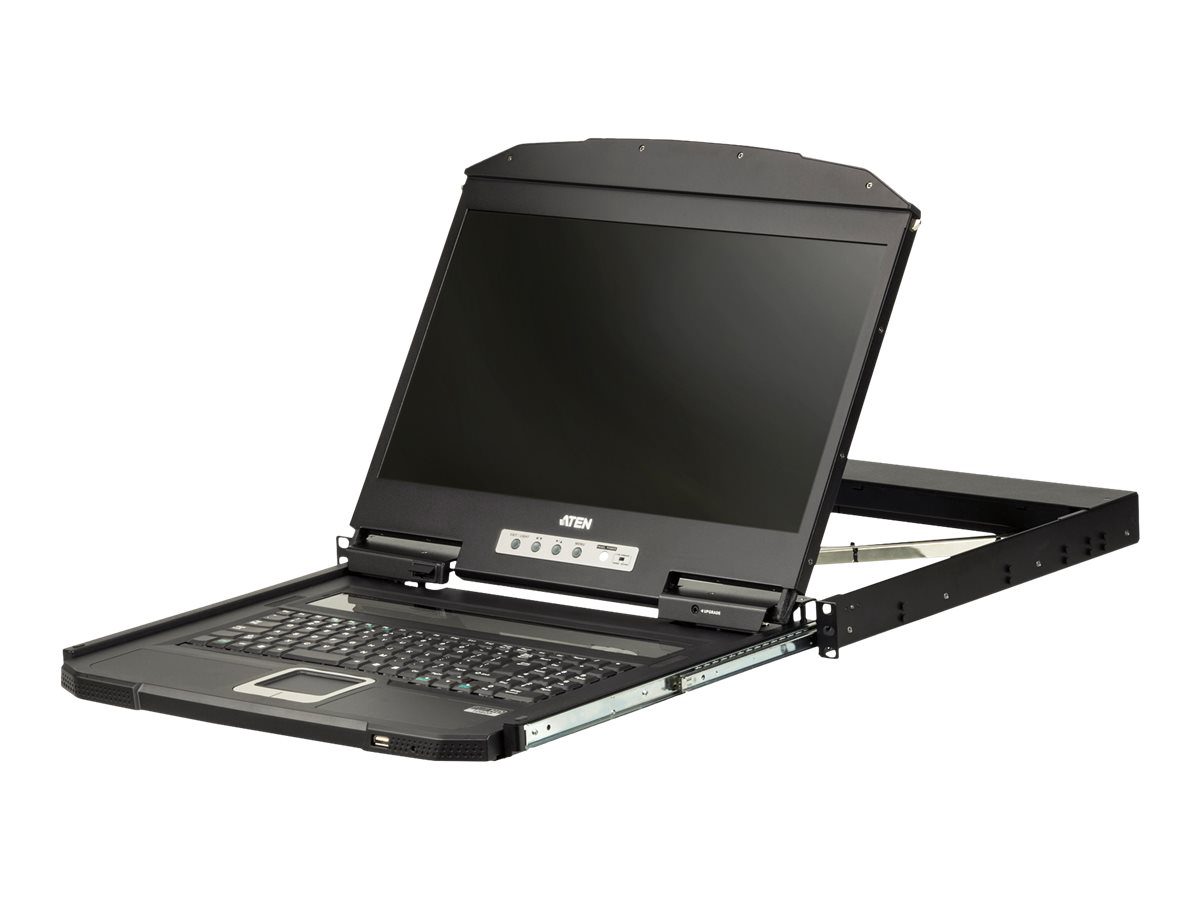 1U Ultra Short Depth Single Rail WideScreen LCD Console (USB / HDMI), CL3700NW, 1920 x 1080 at 60Hz