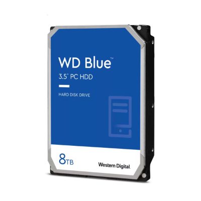 HDD, WESTERN DIGITAL, Blue, 8TB, 256 MB, 5640 rpm, 3,5", WD80EAAZ
