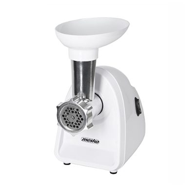 Meat mincer, MS 4809, White, 350 W, Middle size sieve; mince sieve; poppy sieve; plunger; sausage filler