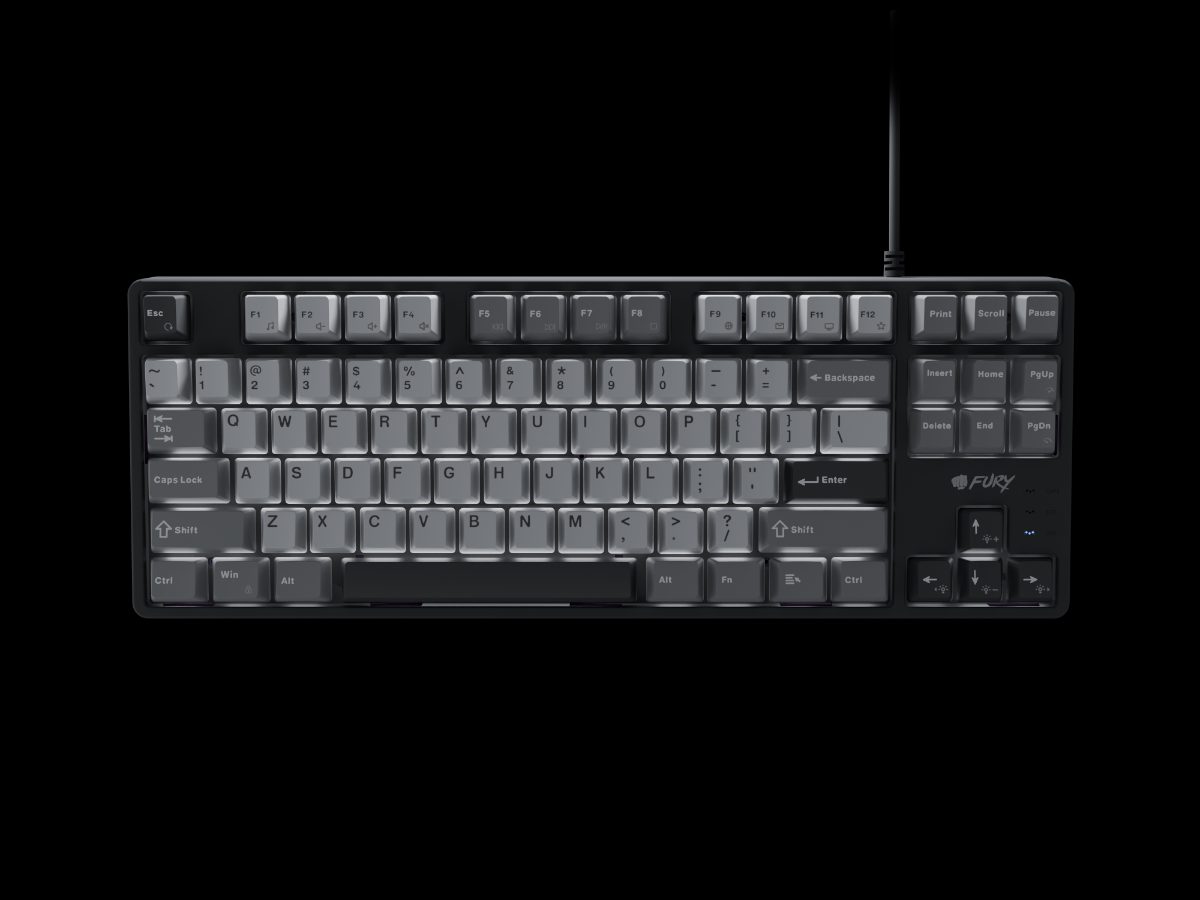 Kanabo K2, Gaming Keyboard, Wired, US, Linear, Black/Gray