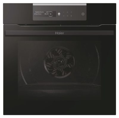 Haier Oven, HWO60SM2B9BH, 70 L, Electric, Pyrolytic/Hydrolytic, Touch, Height 59.5 cm, Width 59.5 cm, Black