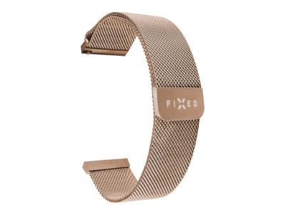 Mesh Strap with Quick Release 20mm for Smartwatch, Rose gold