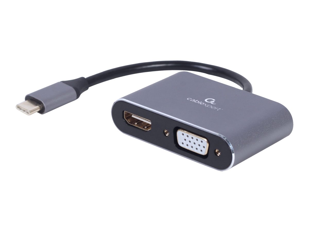 USB Type-C to HDMI and VGA display adapter, A-USB3C-HDMIVGA-01, USB Type-C
