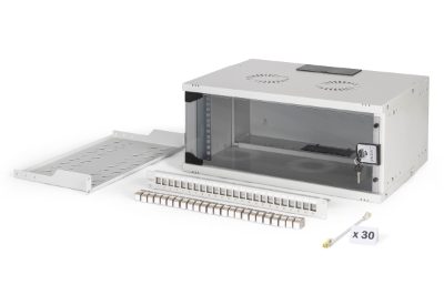Digitus SOHO Pro network set, 483 mm (19"), 4U, 540 x 400 mm, DN-49200-SET, Light Grey