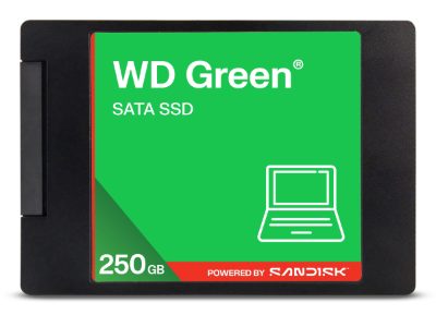 SSD, SANDISK, Green, POWERED BY SANDISK, 250 GB, Serial ATA III, Read speed 545 MB/s, 2.5", WDS250G5G0A